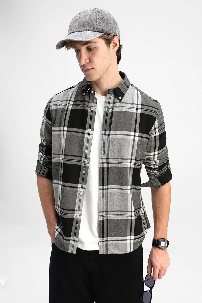 سنيتش Light Weight Flannel Plaid Slim Fit Shirt